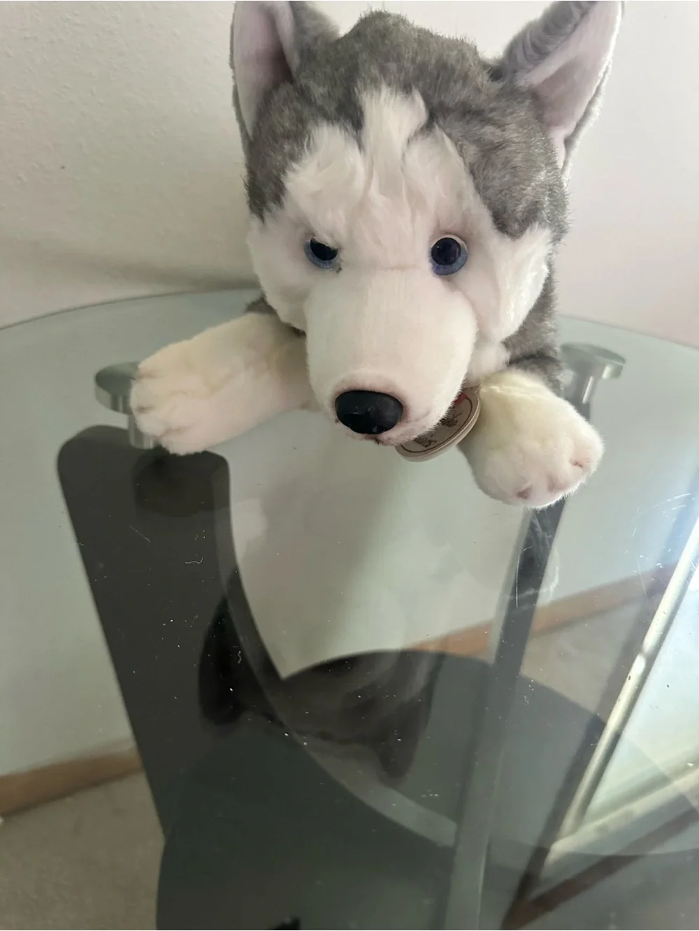 Plush Husky Dog Toy - Gray & White Soft Stuffed Pet